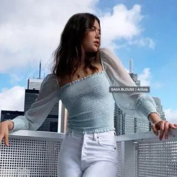 Aritzia Tops - Wilfred Saga Blouse in Slab Blue